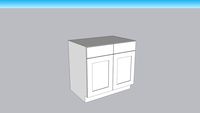 Malibu White Shaker 36' Sink Base Cabinet