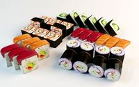 Set Sushi rolls and sushi