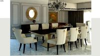 Dining table and chair caviar - vray ready