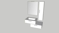 COMP MOBILE BAGNO PAN. 2 CASSETTI E COLONNA