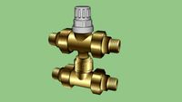 Valvola di zona a 3 vie con By-Pass --- 3-way zone valve with by-pass