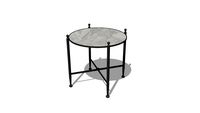 Iron & marble side table