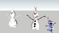 Olaf the Snowman from Disney's Frozen 2 as Live Modeled