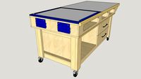 Mobile Outfeed Assembly Table with Paulk and Kreg Features