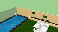 Edícula com piscina