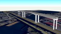 West Seattle High Bridge superstructure only - 3D solid model