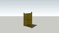 Wooden fence with posts