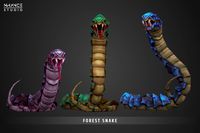 Stylized Fantasy Forest Snake