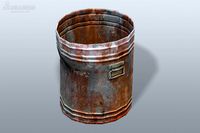 Low Poly Trashcan 09
