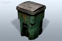 Low Poly Trashcan 03