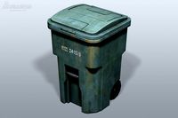 Low Poly Trashcan 06