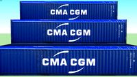 CMA-CGM Open Top Container Stack