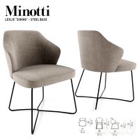 Minotti leslie dining steel base
