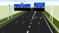 Splitsing autosnelweg Nederlands / Dutch Highway