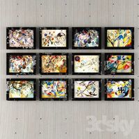 Set of paintings by Kandinsky