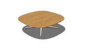 Coalesse, SW_1, Low Conference Tbl, Occas, Super Square, Veneer, 45.5x15