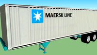 Maersk Line Container on Trailer