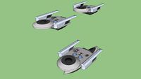 Star Trek 3 Oberth class (USS Grissom) and 2 variations