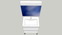 Meuble vasque avec armoire de toilette miroir