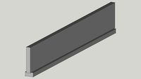 Interior low wall foundation
