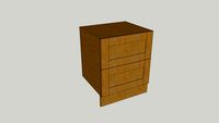 WIDE FRAME OAK KITCHEN RANGE - 2 PAN DRAWER 1