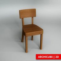 Wooden chair 3D Model