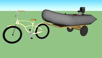 Woden boat trailer for bikes