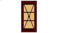Wall Single Door 30Hx15D with Classic Mullion Antiquity Glass Insert