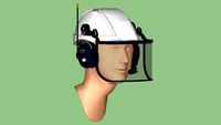 Safety First Series - Hearing Protection - Communications Headset 01– Cap Style + Shield