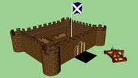 A Basic Castle With Catapult