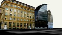 Front de cladiri, strada Eugen Carada, Bucharest, Romania