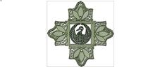 Green crochet or lace doily