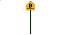 School crosswalk sign