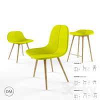 "OM" series DUO WOOD chairs