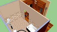 baño con walk in closet