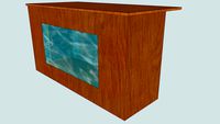 Breakfast Bar with 90 Gallon Fish Tank