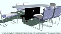 TABLE & CHAIRS 6 YOU CHOOSE CUSHION COLOR ST ST TOP BY JOHN A WEICK RA