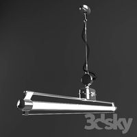 fluorescent lamp in an industrial style