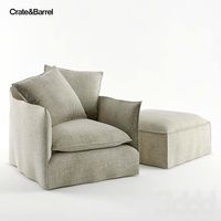 Crate & Barrel Chair + half