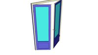 Porte double 225x140 ouverte 30°
