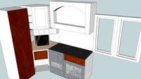 Mobile angolo cucina con cappa