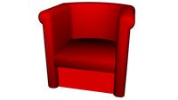 red single sofa