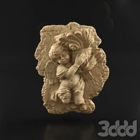Скульптура ангела из глины