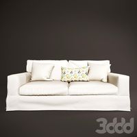 PB comfort square slipcovered sleeper sofa