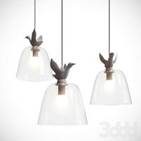 Loft Industry Glass Bird2 Triple