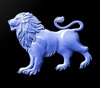 Basrelief of a lion 3D Model