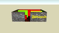 3d roofless house wid furnitures