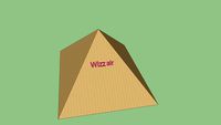 Piramida z napisem Wizz air