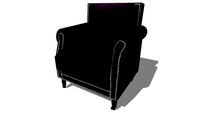 fauteuil DANDY aubergine, maisons du monde, ref 123297 prix 390