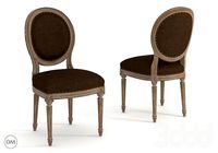 Vintage louis round side chair 8827-0003 a008
